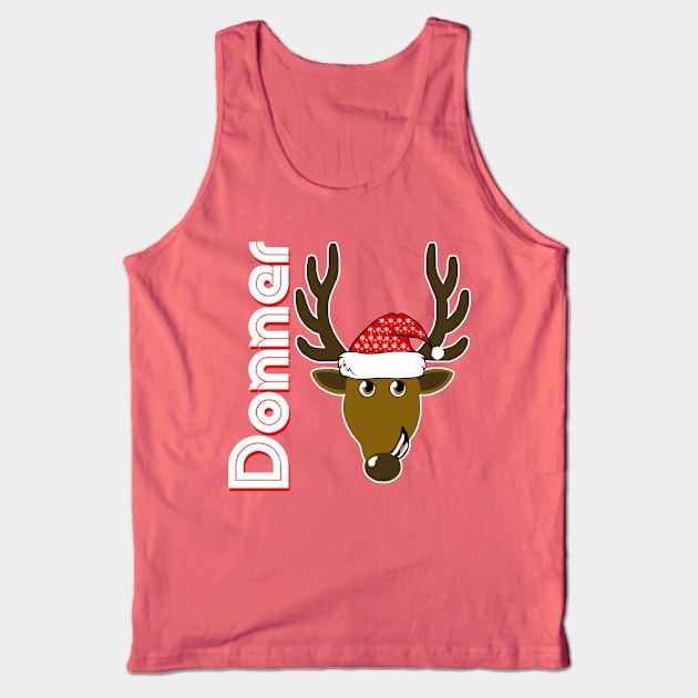 Donner, Family Christmas Santa Anime 8+ Reindeer Tshirts Tank Top by TonTomDesignz